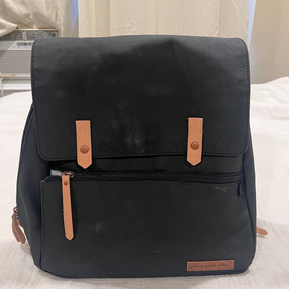 Petunia Pickle Bottom Meta Diaper Bag - Black Matte Canvas